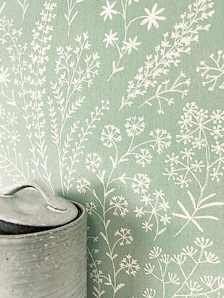 Newroom Vliestapete, Grün Tapete Floral Blumen günstig online kaufen
