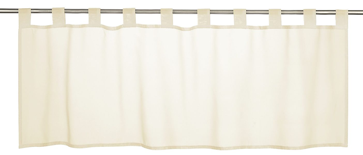 ELBERSDRUCKE Scheibengardine Bistrogardine Basic beige 48x140 günstig online kaufen