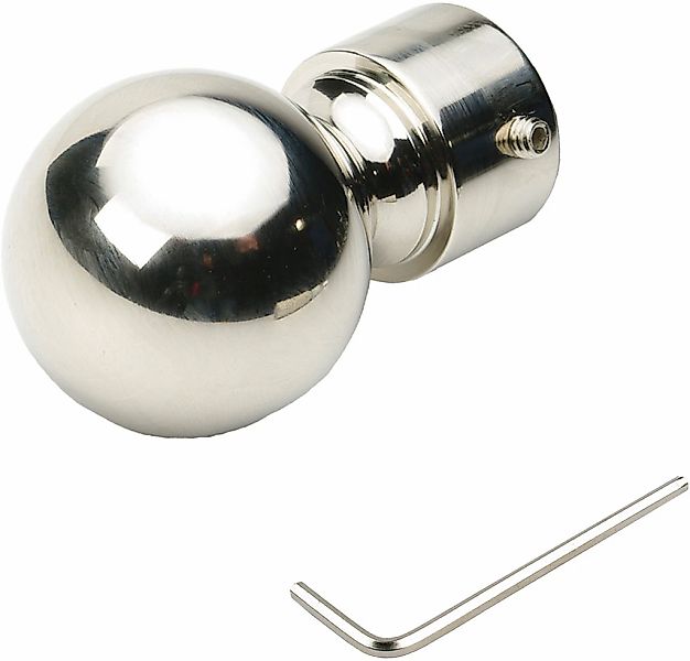 Liedeco Gardinenstangen-Endstück "Endstück, Endknopf nickel-glanz "Celebrat günstig online kaufen