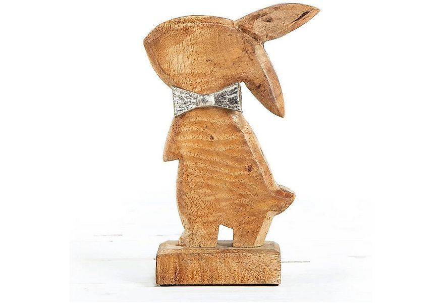 Logbuch-Verlag Dekofigur Braune Holzhasen Figur - 23 cm aus Holz - Osterdek günstig online kaufen
