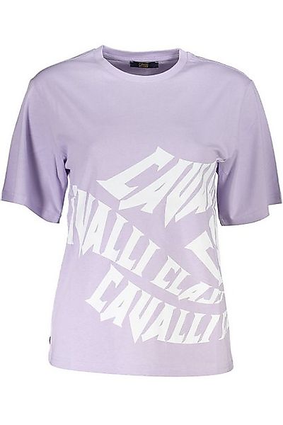 Cavalli Class T-Shirt Damen Lila Kurzarm-T-Shirt mit Print und günstig online kaufen