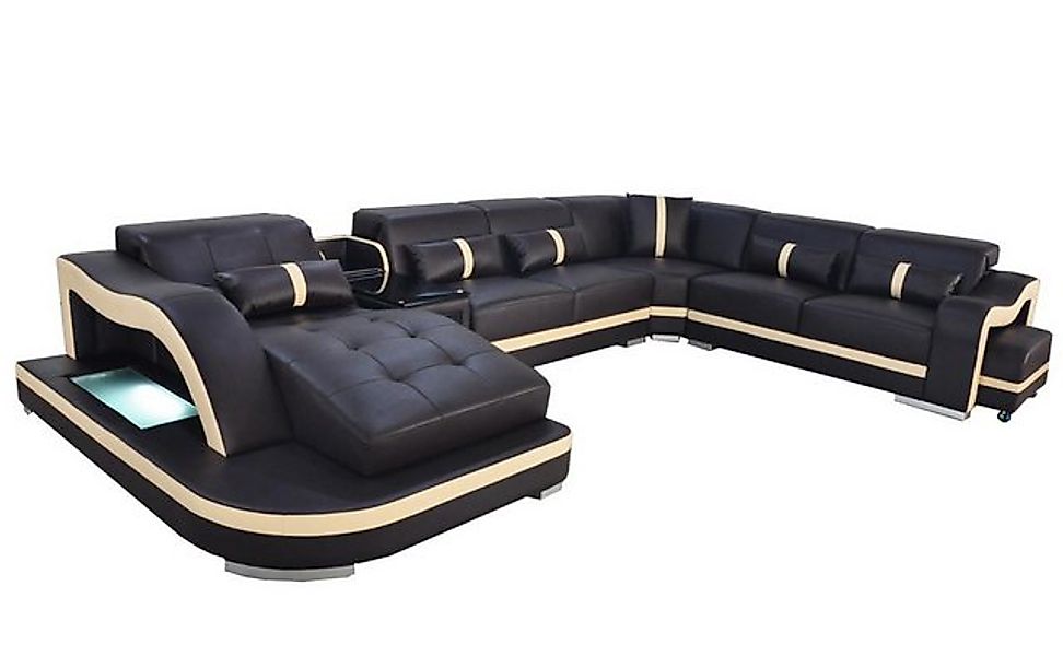 JVmoebel Sofa Leder Couch Polster Sitz Wohnlandschaft Modern Garnitur Sofa günstig online kaufen