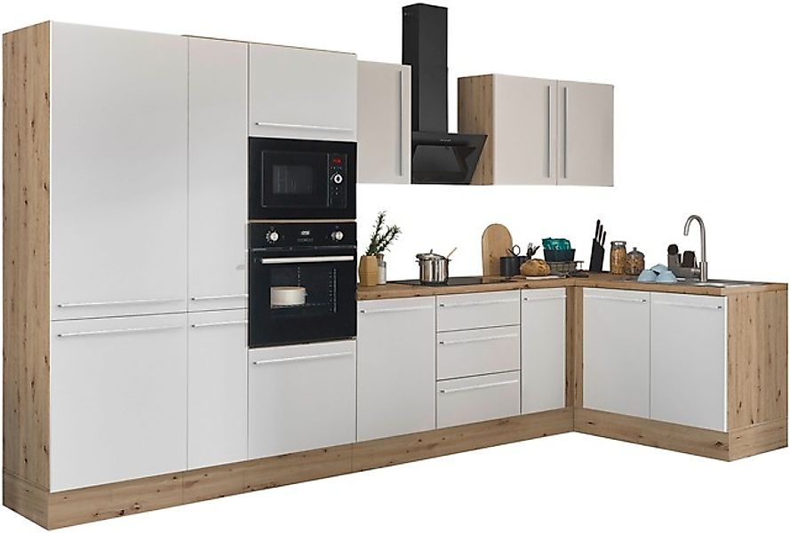 KOCHSTATION Winkelküche "Florida, Stellbreite 360x165 cm" wahlweise mit E-G günstig online kaufen