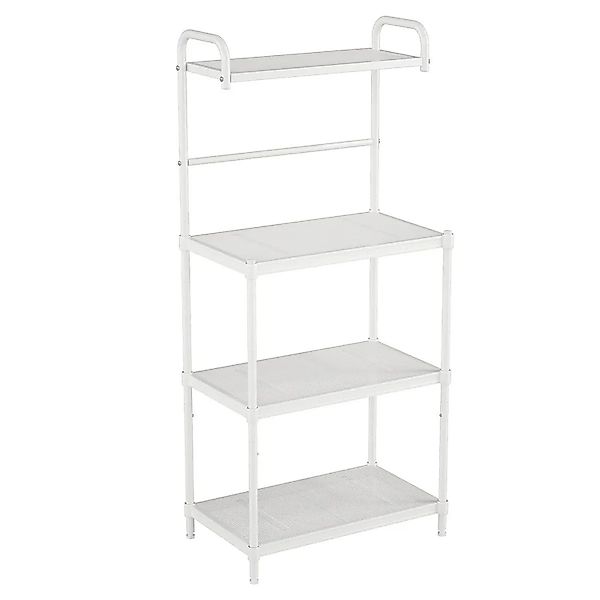 Costway Küchenregal Mikrowellenständer Metall Weiß 59 x 34 x 136 cm günstig online kaufen