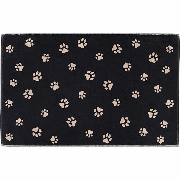 Cawö Badematten WE LOVE DOGS Paws 6247 - Farbe: schwarz/beige - 93 - 50x80 günstig online kaufen