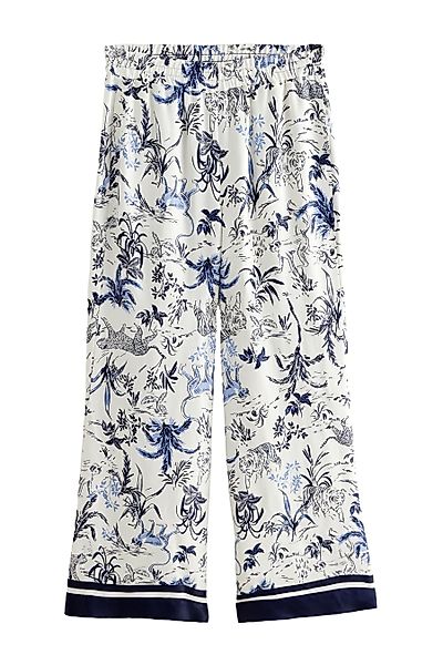 Next Dehnbund-Hose Satinhose mit weitem Beinschnitt günstig online kaufen