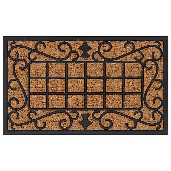 vidaXL Fußmatte Rechteckig 45x75 cm Gummi und Kokosfaser 155666 günstig online kaufen