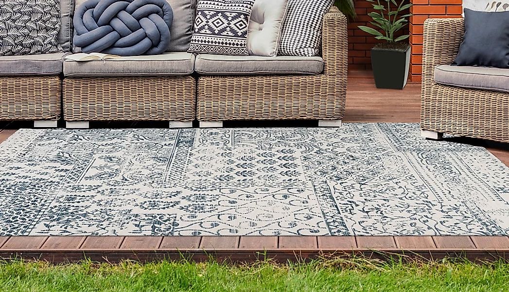 my home Teppich "Lukas" rechteckig 10 mm Höhe In-und-Outdoor geegnet, Wohnz günstig online kaufen