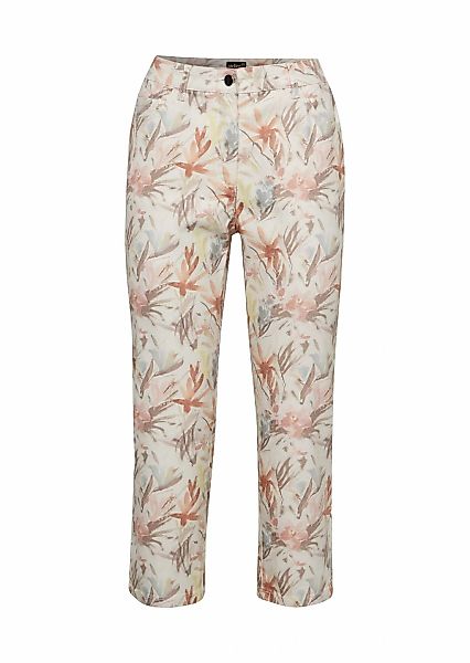GOLDNER Chinos "Kurzgröße Druckhose mit ausgefallenem Blumenmuster" günstig online kaufen