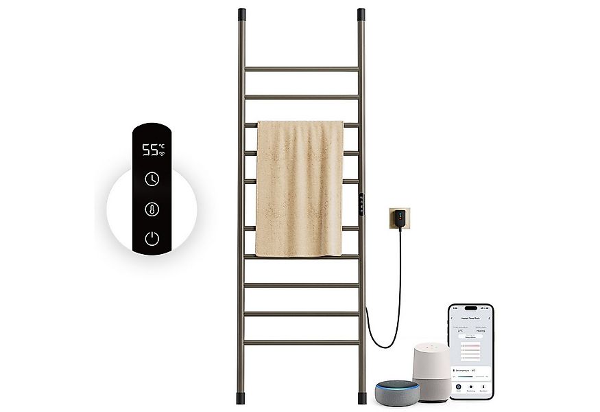 Oihpaw Elektrischer Badheizkörper Smart WiFi Handtuchheizkörper mit Touch-S günstig online kaufen