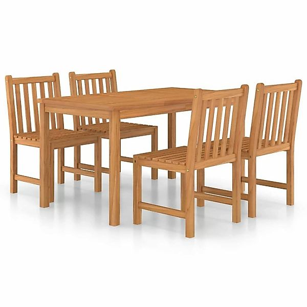 vidaXL 5-tlg Garten-Essgruppe Massivholz Teak Modell 38 günstig online kaufen