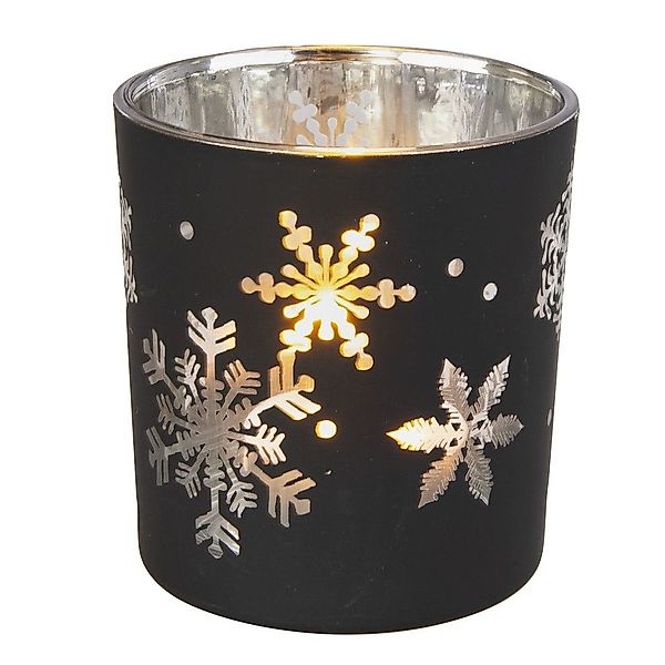 MICA Teelichthalter Teelichtglas - Schneeflocken - günstig online kaufen