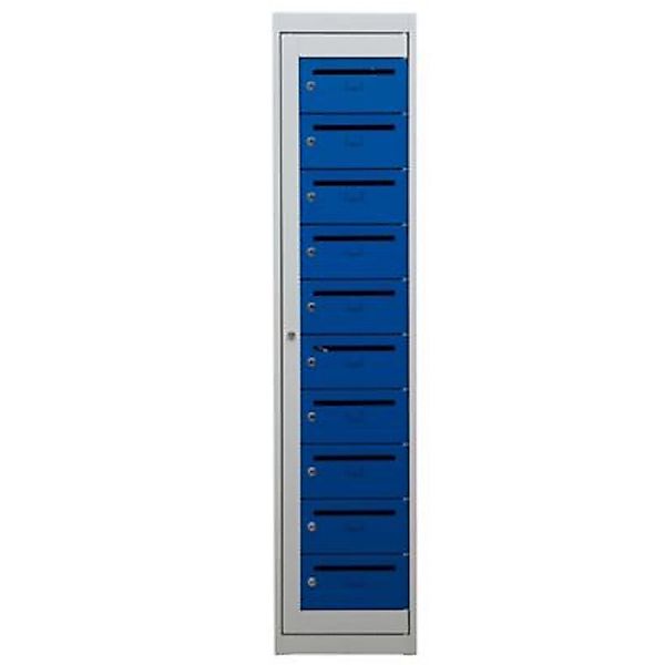 PROREGAL Postverteilerschrank Crane HxBxT 180 x 40 x 50 cm Grau-Blau günstig online kaufen