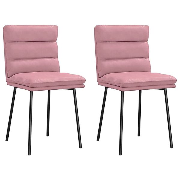 vidaXL Esszimmerstühle 2 Stk Rosa Samt 4101286 günstig online kaufen