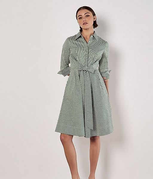 Apricot Minikleid Gestreiftes Hemdblusenkleid, (1-tlg., Stoffgürtel) mit an günstig online kaufen
