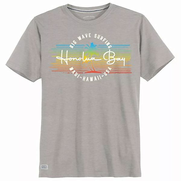 redfield Rundhalsshirt Große Größen Herren T-Shirt modisch grau Honolua Bay günstig online kaufen