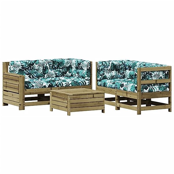 vidaXL 5-Tlg Garten-Lounge-Set mit Kissen Imprägniertes Kiefernholz 3250819 günstig online kaufen