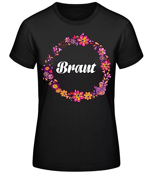 JGA Braut Blumenkranz · Frauen Basic T-Shirt günstig online kaufen