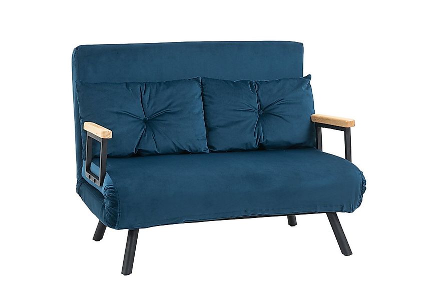 HOMCOM Schlafsofa Polystersofa mit Verstellbarer Rückenlehne und Rückenkiss günstig online kaufen