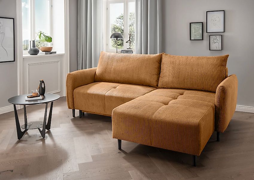 INOSIGN Ecksofa "Mara, L-Form, aktueller Cord Bezug und tolle Farben, schma günstig online kaufen