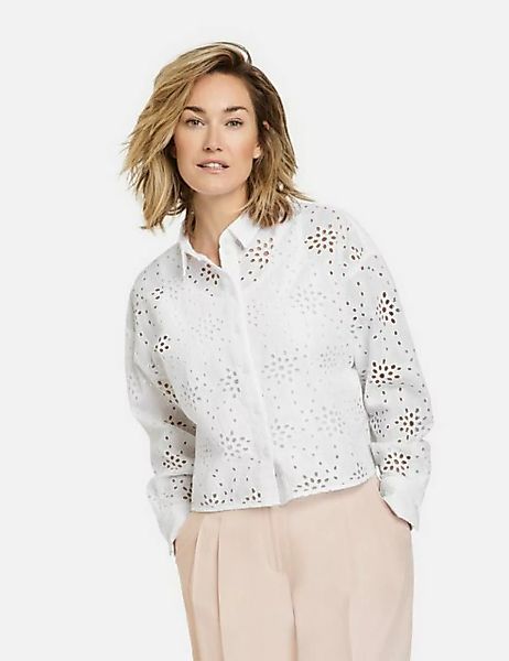 GERRY WEBER Langarmbluse Bluse mit dekorativem Lochmuster günstig online kaufen