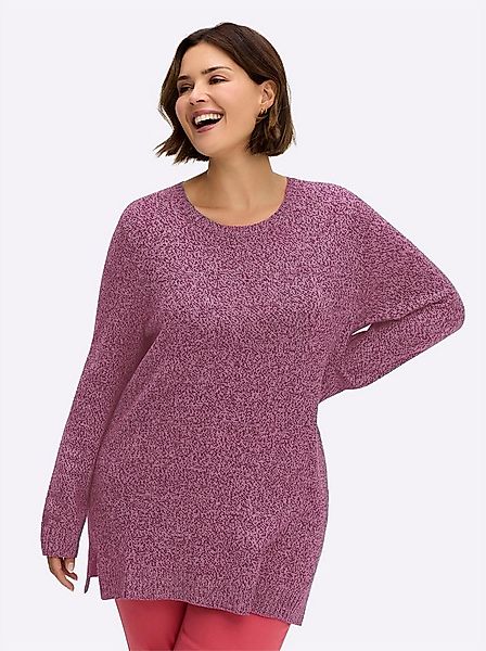 Sieh an! Strickpullover Long-Pullover Langarm Jersey günstig online kaufen