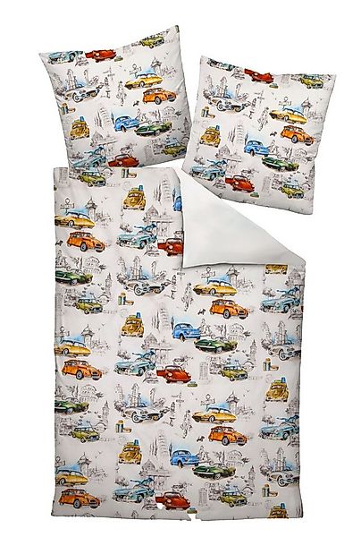 Janine Bettwäsche Mako-Baumwolle, Mako-Satin, 2 teilig, Oldtimer günstig online kaufen