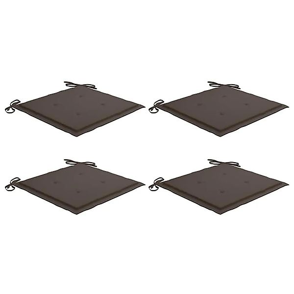 vidaXL Gartenstuhl-Kissen 4 Stk Taupe 40x40x4 cm Oxford-Gewebe 47595 günstig online kaufen