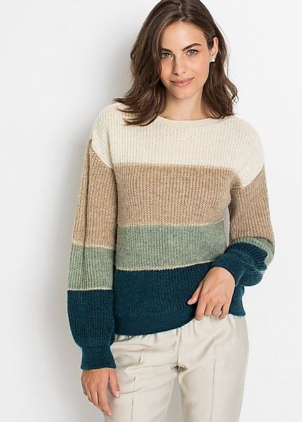 bonprix Strickpullover aus Polyacryl, Polyester und metallisierten Fasern, günstig online kaufen