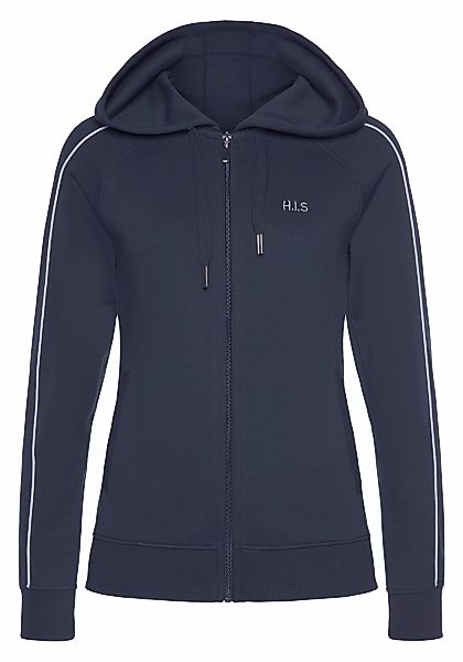 H.I.S Kapuzensweatjacke, mit Piping an den Ärmeln, Loungeanzug günstig online kaufen