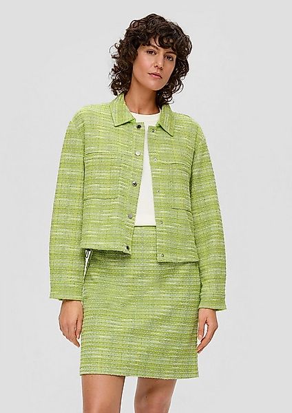 s.Oliver Funktionsjacke Indoor-Jacke Kastige Bouclé-Jacke mit Durchzugkorde günstig online kaufen