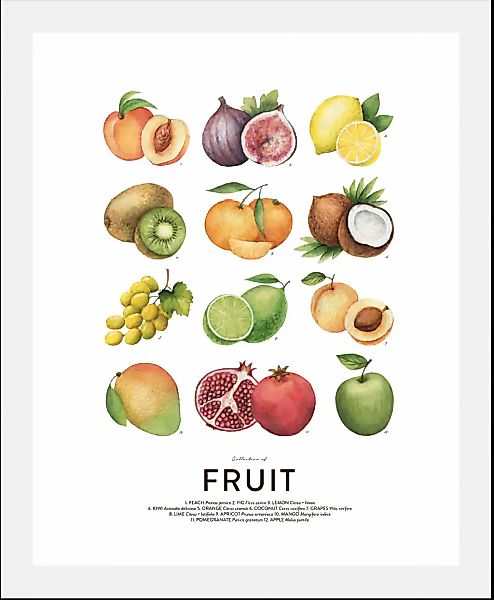 queence Bild »Obstsalat«, (1 St.), HD Premium Poster-Druck inkl. Holzrahmen günstig online kaufen