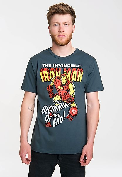 LOGOSHIRT T-Shirt "Iron Man Logo - Marvel", mit Retro-Print günstig online kaufen