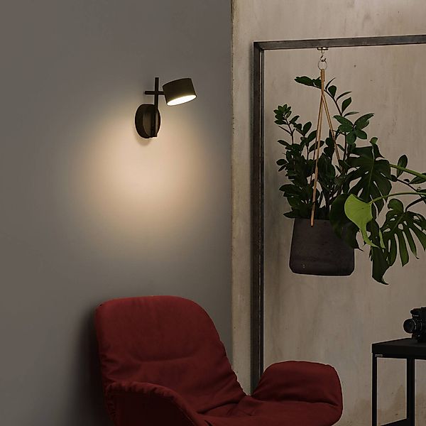 OSRAM LED-Wandleuchte Decor Kyoto, schwarz, dimmbar, Stecker günstig online kaufen