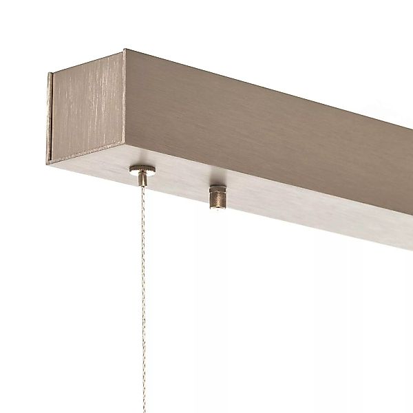 Quitani Elis LED-Hängelampe Nussbaum/nickel 148 cm günstig online kaufen
