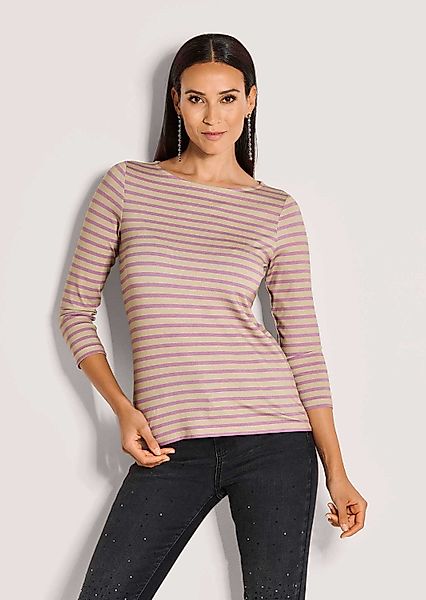 MADELEINE 3/4-Arm-Shirt Ringelshirt mit U-Boot-Ausschnitt, Halbarm günstig online kaufen