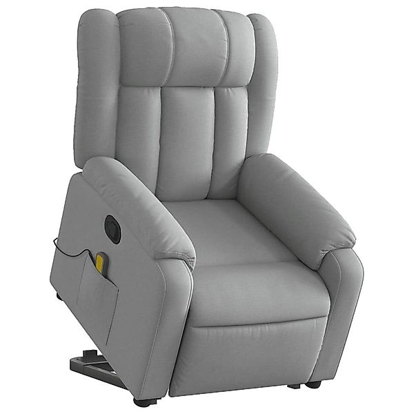 vidaXL Sessel Massagesessel mit Aufstehhilfe Hellgrau günstig online kaufen