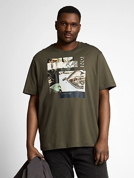 TOM TAILOR PLUS Kurzarmshirt mit Frontprint - Große Ggrößen günstig online kaufen