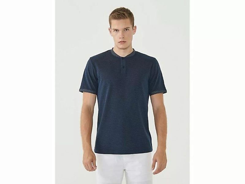 Henley-shirt Aus Bio-baumwolle Mit Punktmuster günstig online kaufen