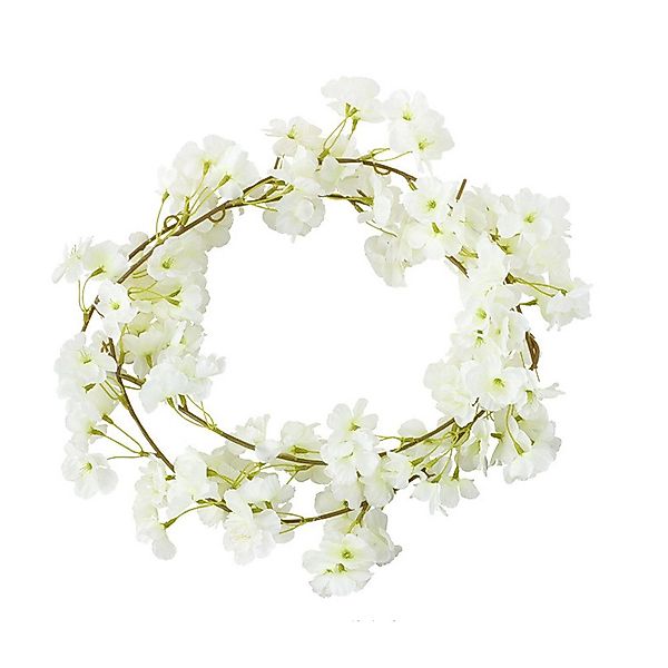 Kunstblumenstrauß Künstliche Kirschblütenranke, hängend Kirschblütenkranz D günstig online kaufen