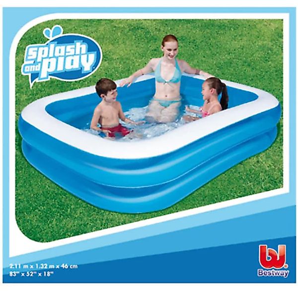 Bestway Schwimmbecken Rechteckig 211x132x46 Cm Blau günstig online kaufen