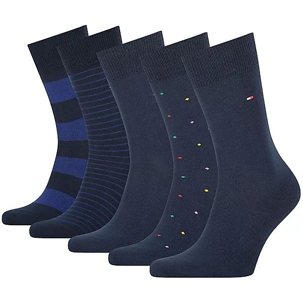 Tommy Hilfiger Tin Stripe Und Dot Geschenkbox Socken 5 Paare EU 43-46 Black günstig online kaufen