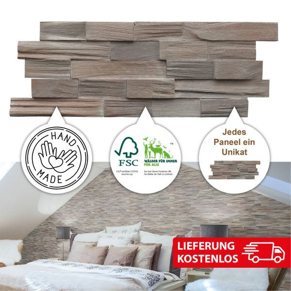 INDO 3D Wandpaneel Axewood FSC Bangkirai, günstig online kaufen
