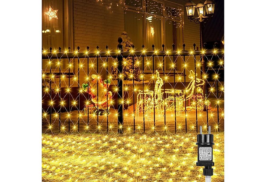 Qualra Lichternetz LED Lichternetz Strom 2x3M/4x6M Warmweiß Innen Außen Wei günstig online kaufen