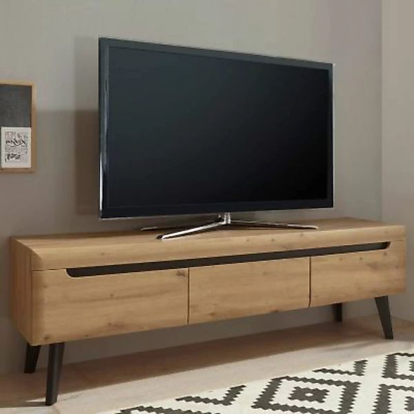 Lomadox TV Lowboard 160cm im skandinavischen Design TIROL-61 Eiche Artisan günstig online kaufen