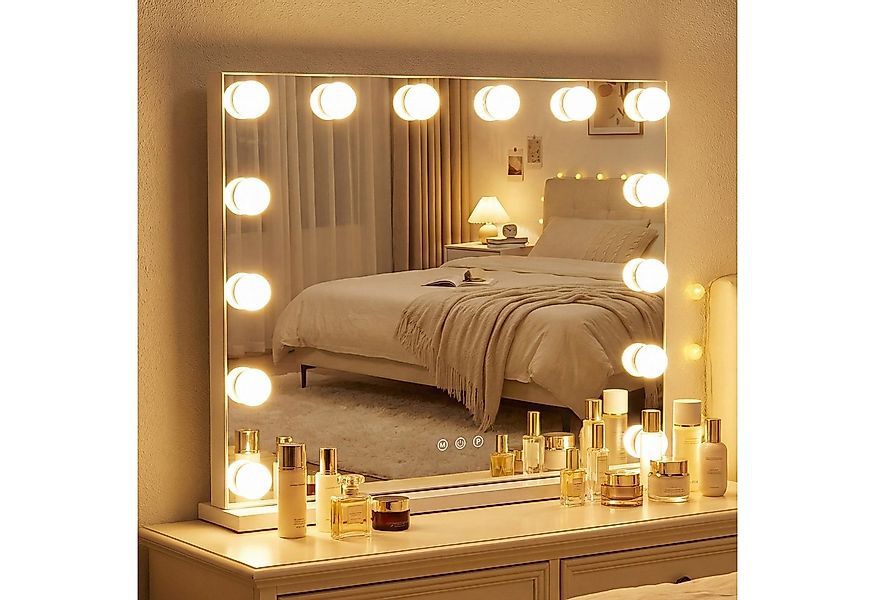 COSTWAY Schminkspiegel (1-St), Hollywood Spiegel, 14 dimmbare LED-Leuchten günstig online kaufen