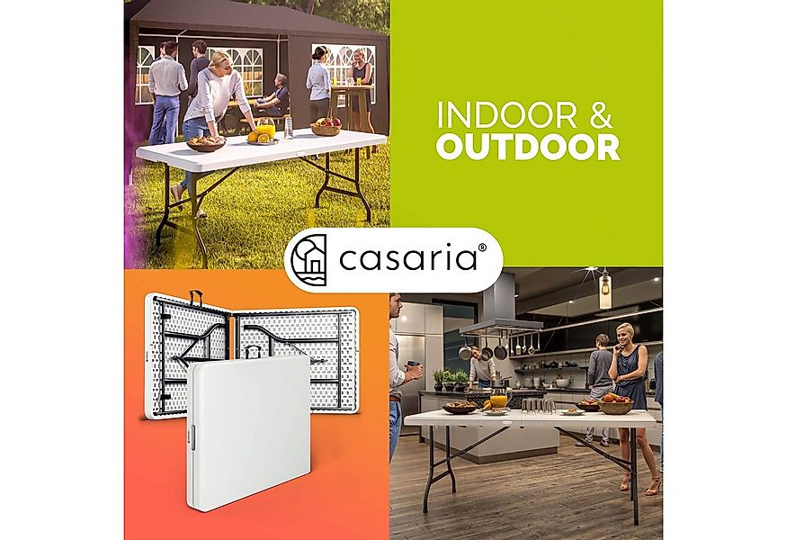 Casaria Gartentisch (2-St), 180x75cm Klappbar 2er Set Wetterfest Garten Cam günstig online kaufen