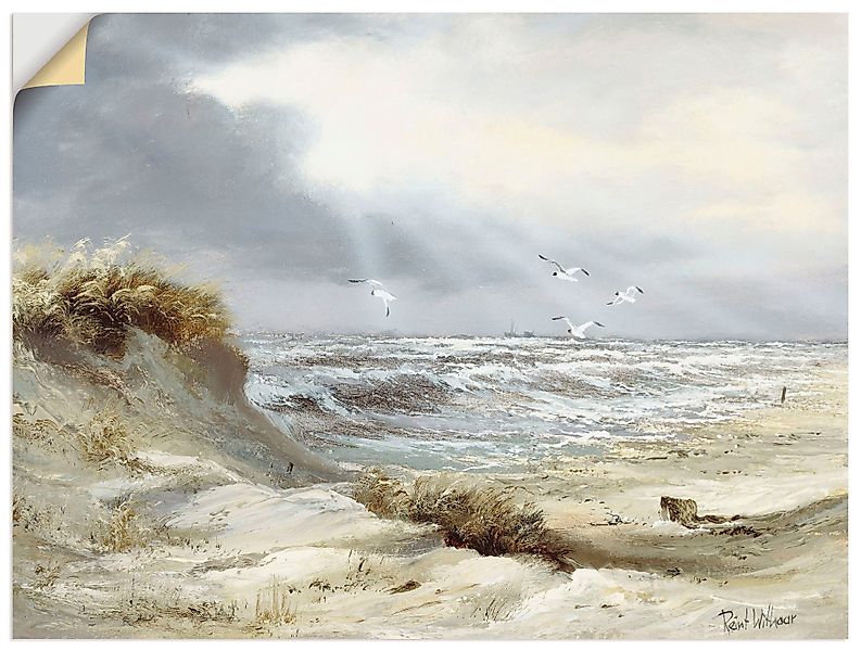Artland Wandbild Dünen an der stürmischen günstig online kaufen