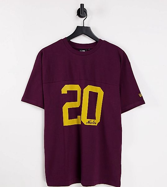 New Era – Heritage – Fußball-T-Shirt aus Jersey in Burgunderrot, exklusiv b günstig online kaufen