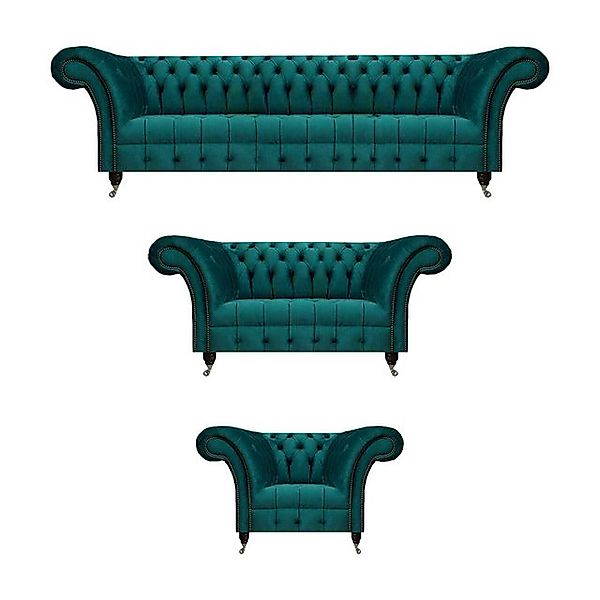 Xlmoebel Chesterfield-Sofa Modernes Design Möbel Set Wohnzimmer mit grünem günstig online kaufen